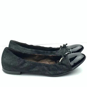 AGL flats size 41 11 black cap toe bow ballet
